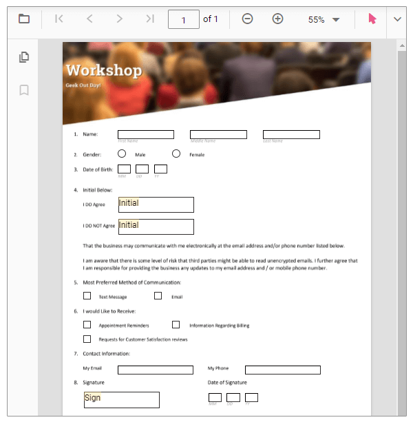 Form Designer in PDF Viewer