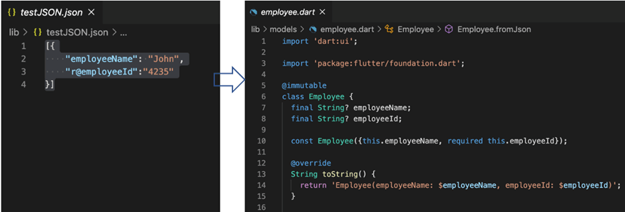 Generating Required Classes and Properties from JSON File Using JSON to Dart Model