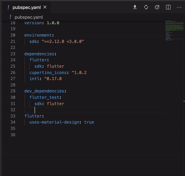 Searching for Packages within the Editor Using the Pubspec Assist Extension