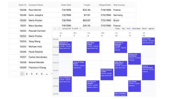 Tailwind Theme in Essential JS 2 components