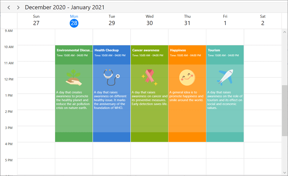 Custom Data Templates in WPF Scheduler