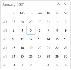 Displaying Week Numbers in WinUI Calendar