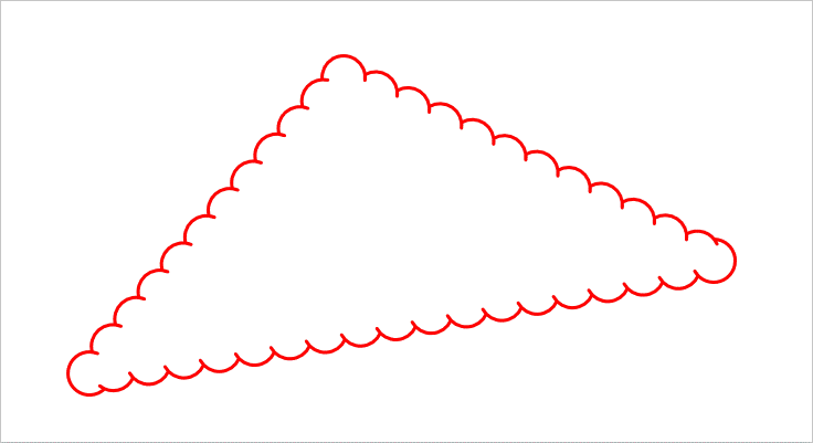 A polygon with cloud border style in PDF file