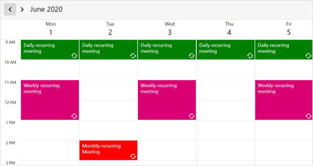 Recurrence Events in WPF Scheduler