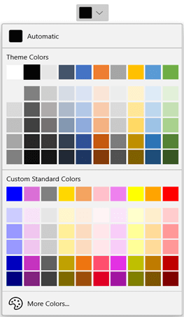 Customizing the Standard Colors of WinUI DropDown Color Palette