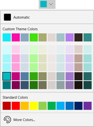 WinUI DropDown Color Palette: Custom Theme Colors