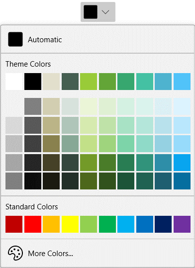 Customized Palette in WinUI DropDown ColorPalette