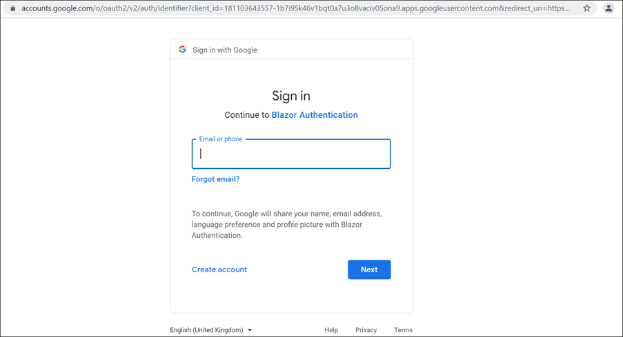 Login to the application using your Gmail account