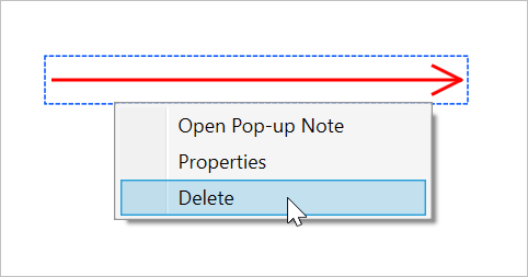 Delete arrow annotation