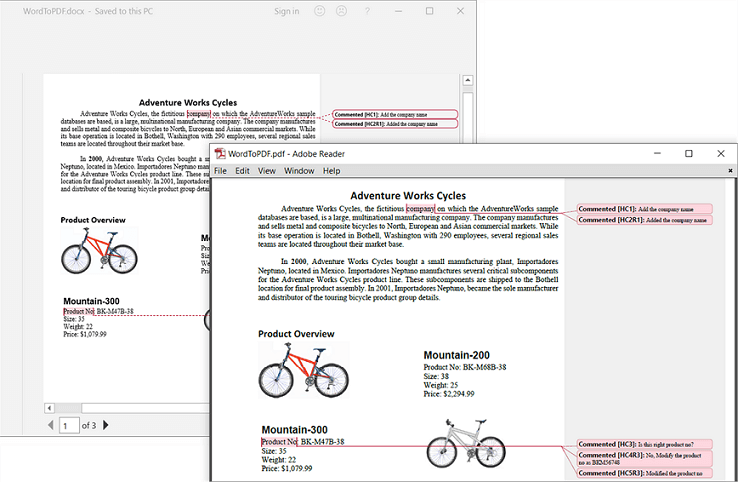 Preserving Comments in Word-to-PDF Conversion