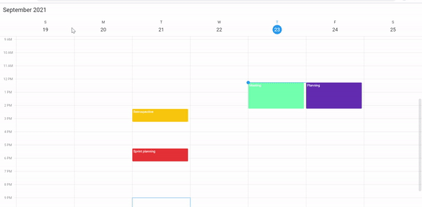 Resizing Appointments in Flutter Event Calendar