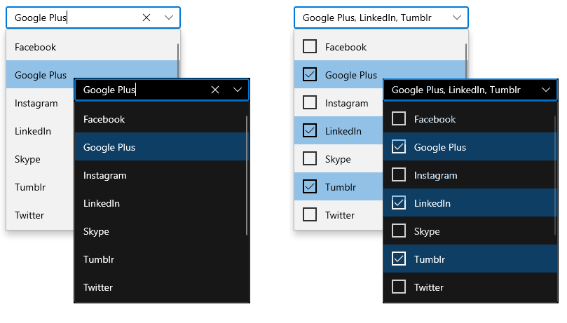 Theming Support in WinUI ComboBox