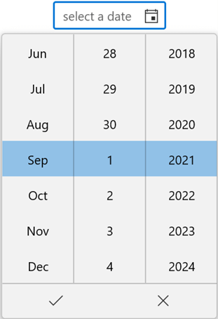 Hiding Dropdown Columns' Header in the WinUI Date Picker