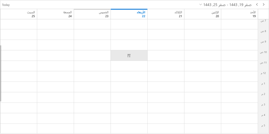 Highlighting a Special Time Region in WinUI Scheduler