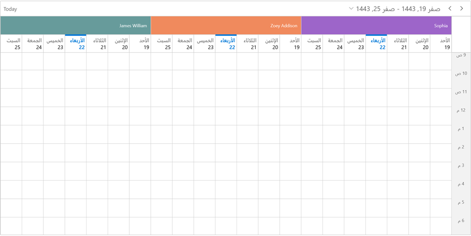 Resource Grouping in the WinUI Scheduler