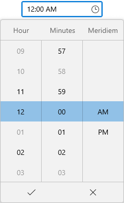 Setting Blackout Times in WinUI Time Picker