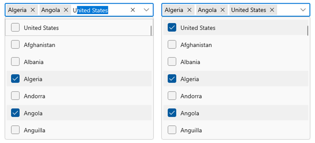 Token Support for Multiple Selection in WinUI ComboBox