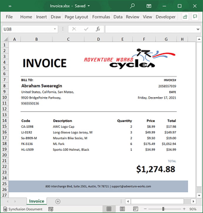 WinUI Excel Library