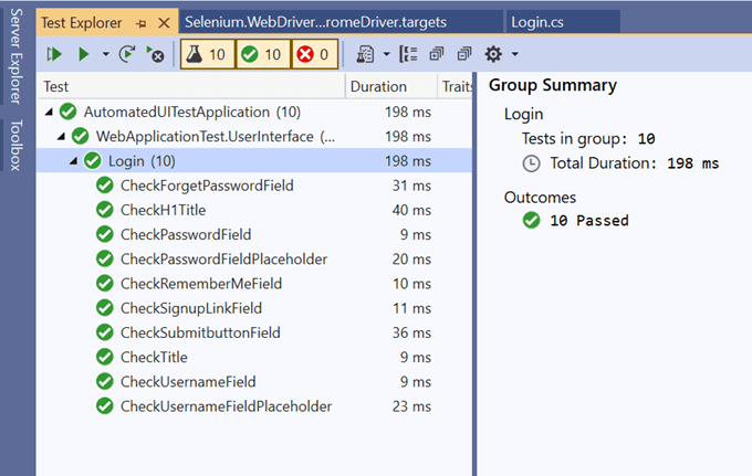 Automating UI Testing in ASP.NET Core App