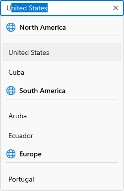 WinUI AutoComplete Displaying Grouped Items