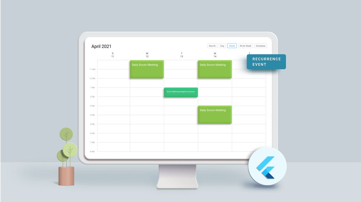 Create a Repeating Appointment Using the Recurrence Rule in Flutter Event Calendar