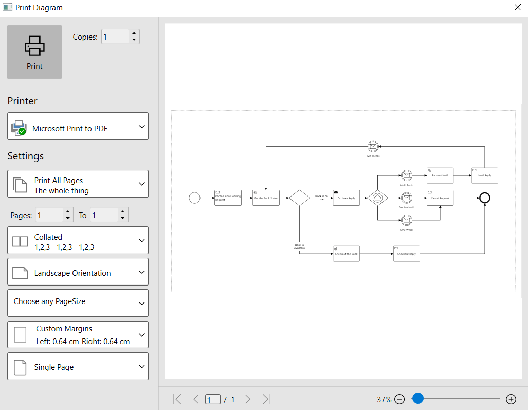 Diagram Print Options