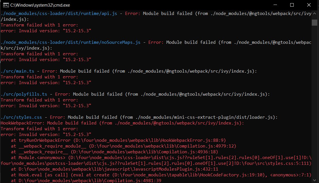 Error when hosting GithHub page using older version of Angular