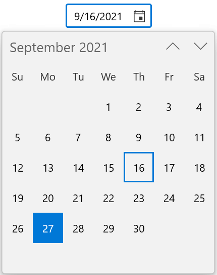 Hiding the Previous and Next Month Days in WinUI Calendar Date Picker