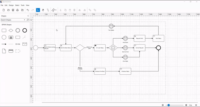 Loading and Saving a BPMN Diagram in the WPF Diagram Control