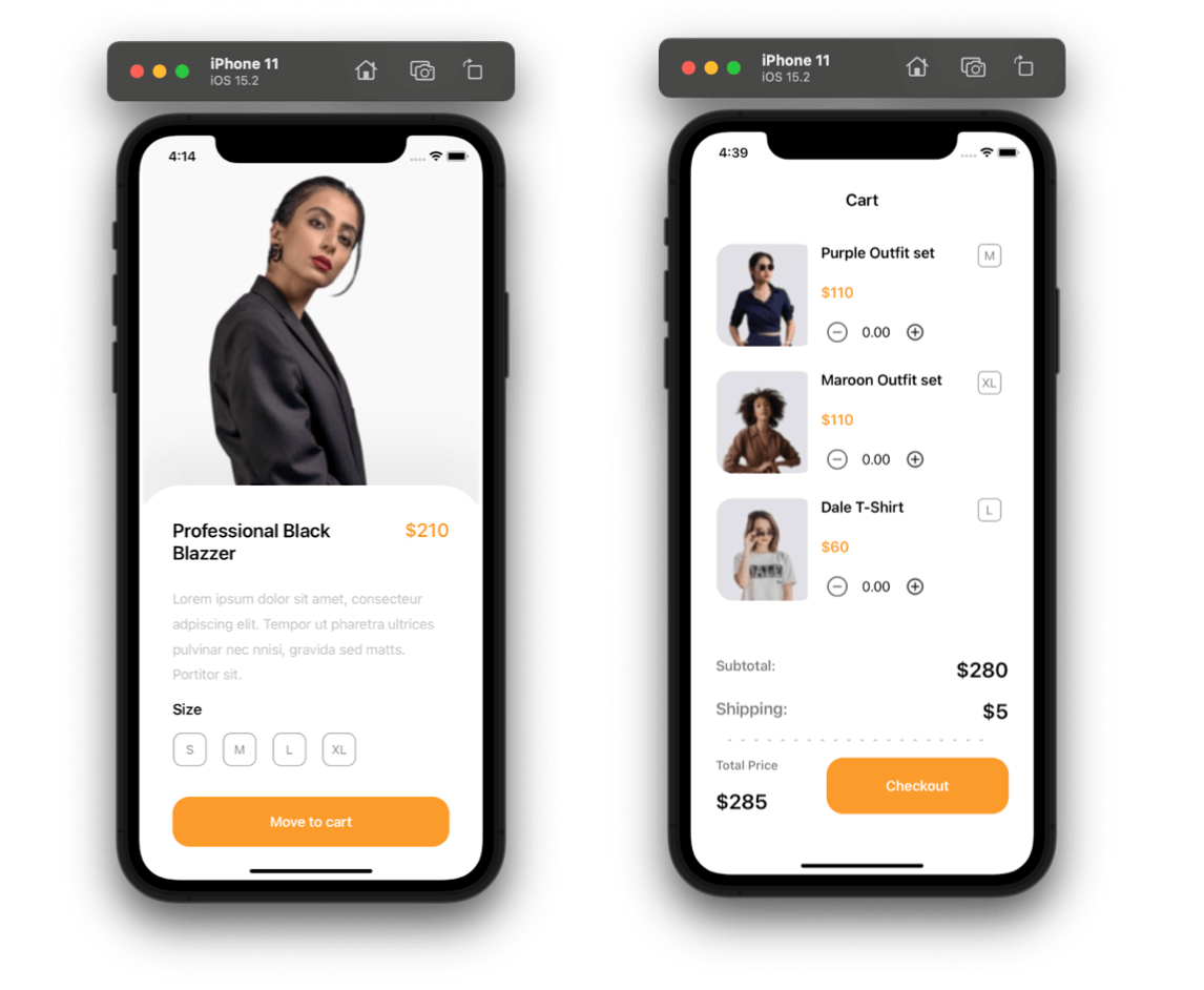 Complete fashion UI in Xamarin