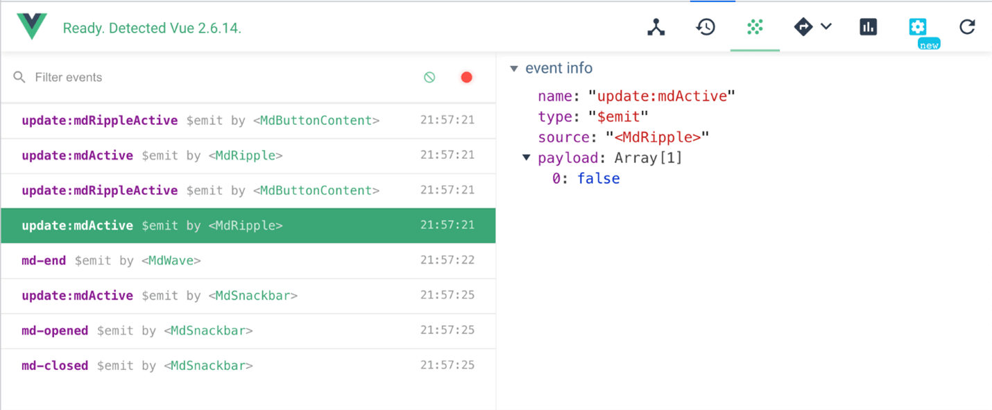 Monitoring performance in Vue JS Dev Tools