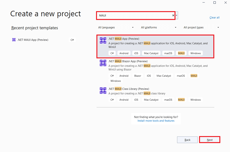 Create a New .NET MAUI Application in Visual Studio