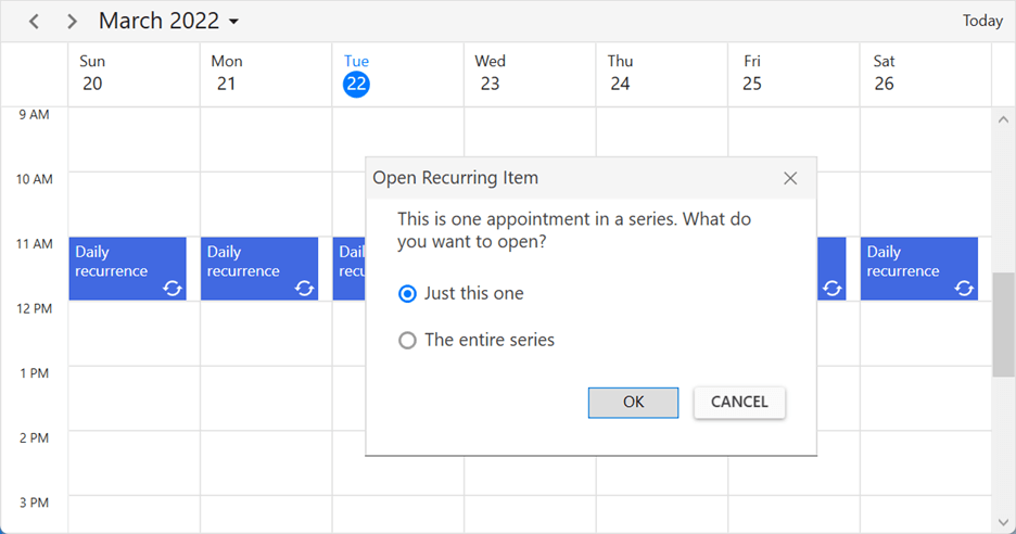 Editing Recurring Appointments in WPF Scheduler