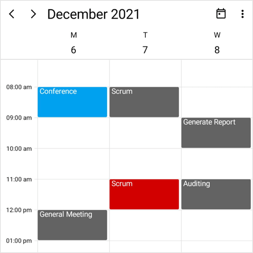 Flexible working days in the .NET MAUI Scheduler control