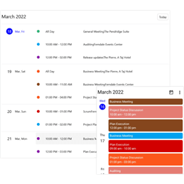 .NET MAUI Scheduler Control Agenda View