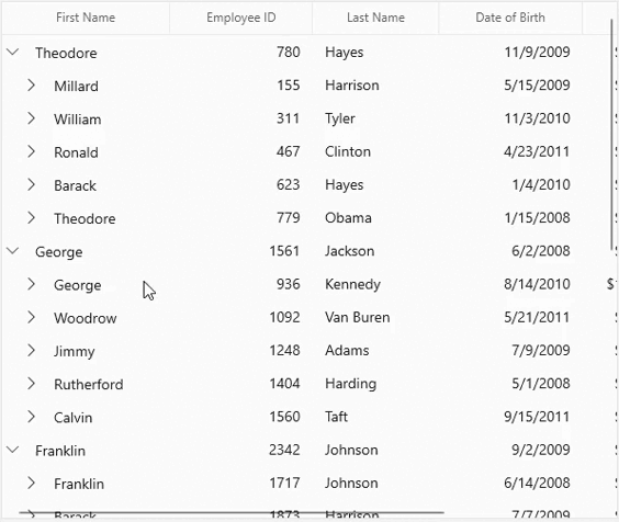 Row Drag and Drop Feature in WinUI TreeGrid