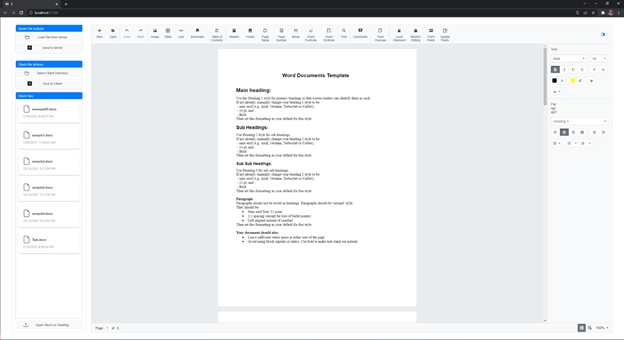 Resulting JS 2 Word Processor