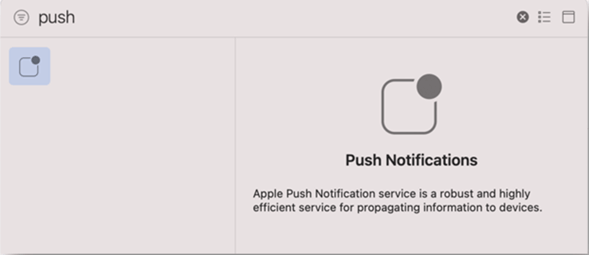 Search for Push Notifications 