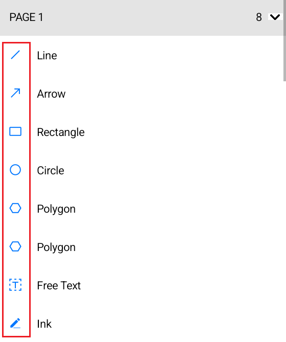 Annotations Font Icons