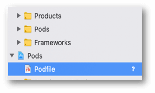 Open Podfile in Xcode.