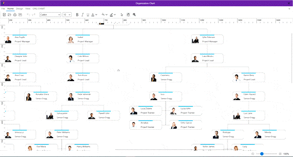 Zooming and Panning a Hierarchical Org Chart using WPF Diagram Control