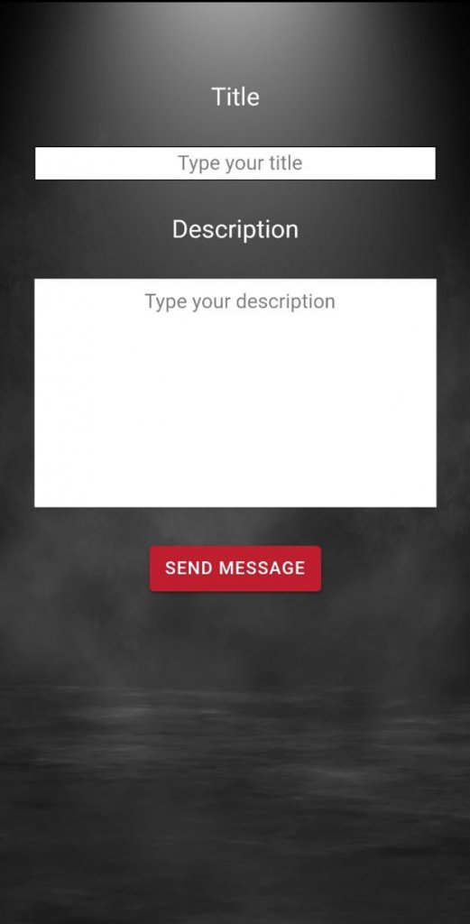 Screenshot of the Send Notification page.
