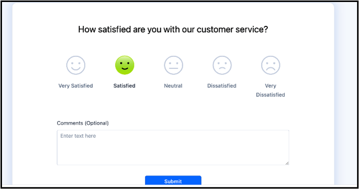 Customer Satisfaction Rating Form