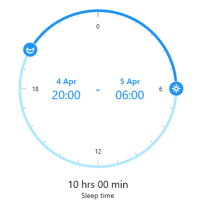 Designing a Sleep Tracker Using WinUI Radial Gauge