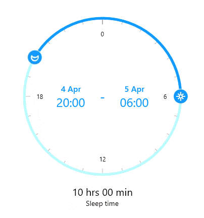 Designing a Sleep Tracker Using the WinUI Radial Gauge