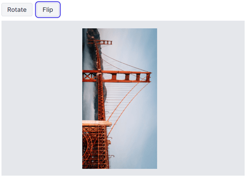 Rotate and Flip Options in Angular Image Editor