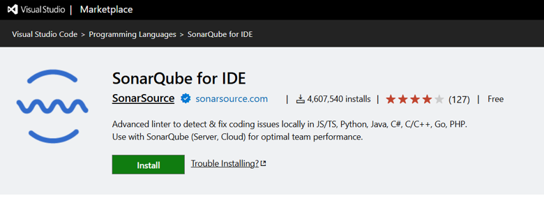 SonarQube - Visual Studio Code extension