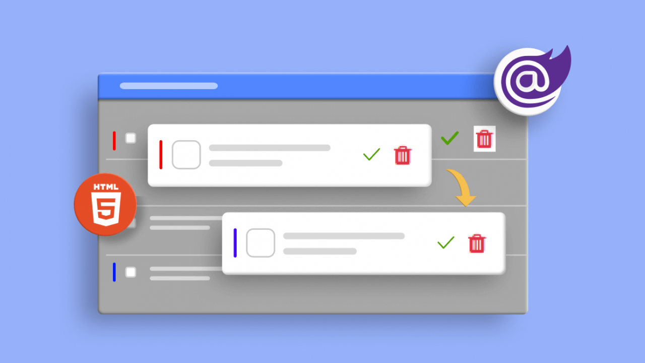A Simple To-Do App Using JS Interop with HTML5 Drag and Drop in Blazor  WebAssembly