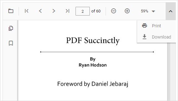 Angular PDF Viewer with Required Toolbar Items