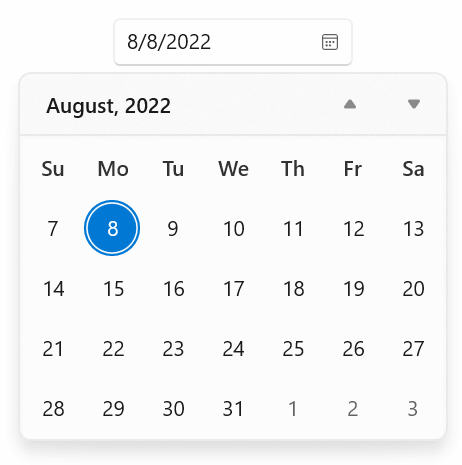 Calendar Date Picker with Custom Number of Weeks